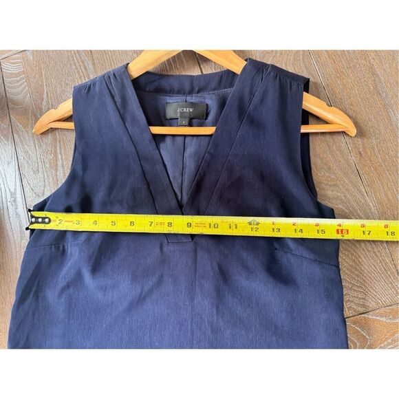 J Crew Navy Blue Flounce Dress Size Small - Picture 8 of 10